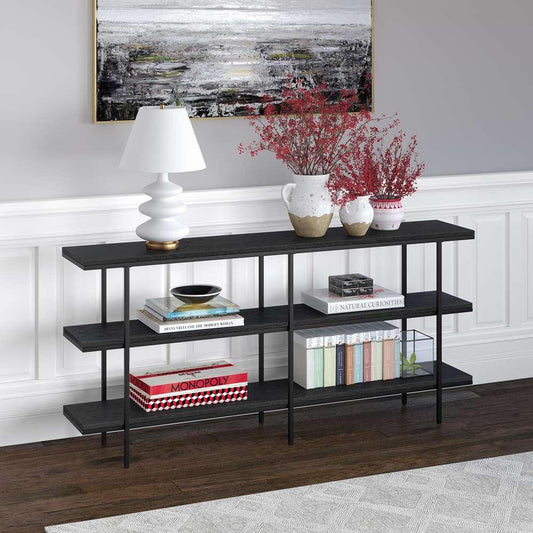 Hudson & Canal - Harper 64in Wide Rectangular Console Table in Black Grain - AT1341 veiw 2