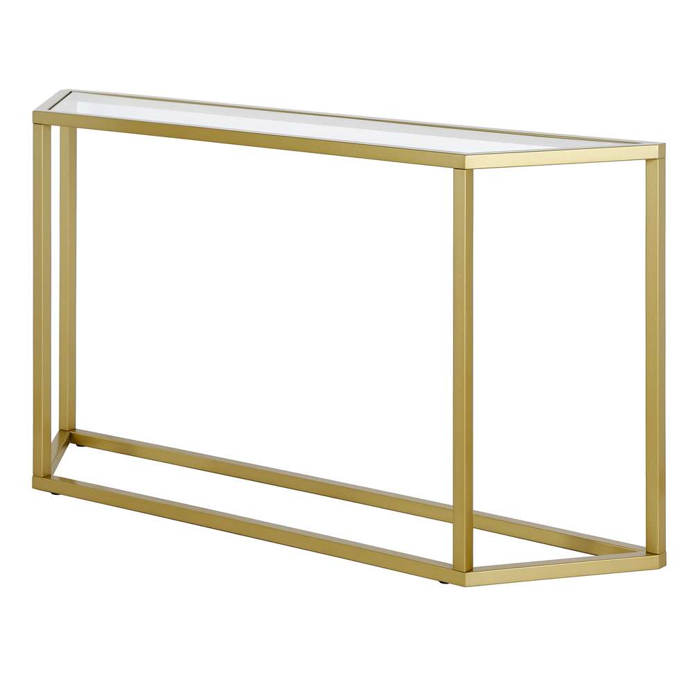 Hudson & Canal - Levi 55in Wide Trapezoid Console Table in Brass - AT0989 veiw 4