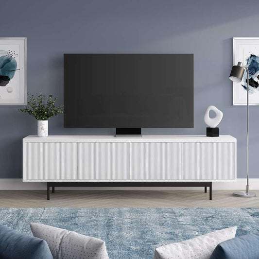 Hudson & Canal - Whitman Rectangular TV Stand for TVs up to 75in in White - TV1876 veiw 2