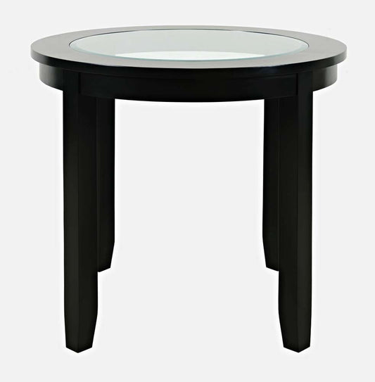 Jofran - Urban Icon 42in Round Counter Height Glass Inlay Dining Table - Black - 2004-36 veiw 2