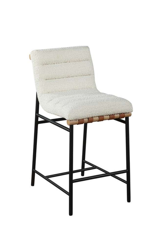 Lilola Home - Lahni White Boucle Fabric Counter Height Chair - 30532 veiw 2