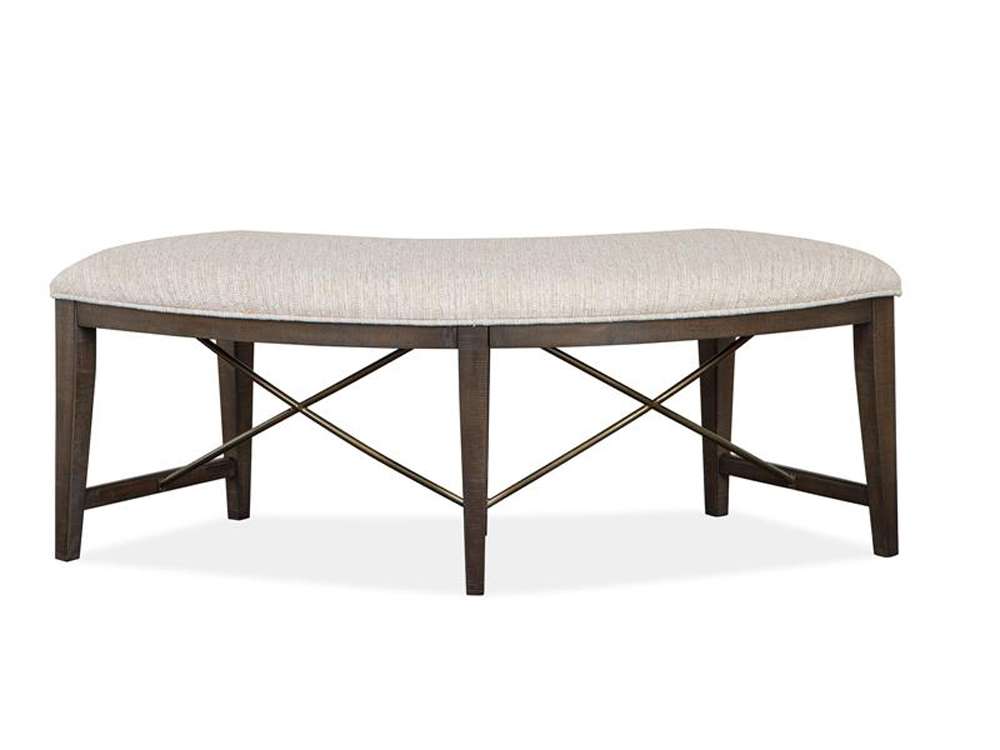 Magnussen- Westley Falls - Wood Curved Bench w/Upholstered Seat KD -D4399-67 veiw 5