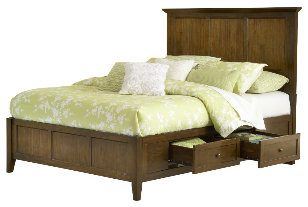 Modus Furniture - Paragon Queen-size Four Drawer Storage Bed in Truffle - 4N35D5 veiw 1