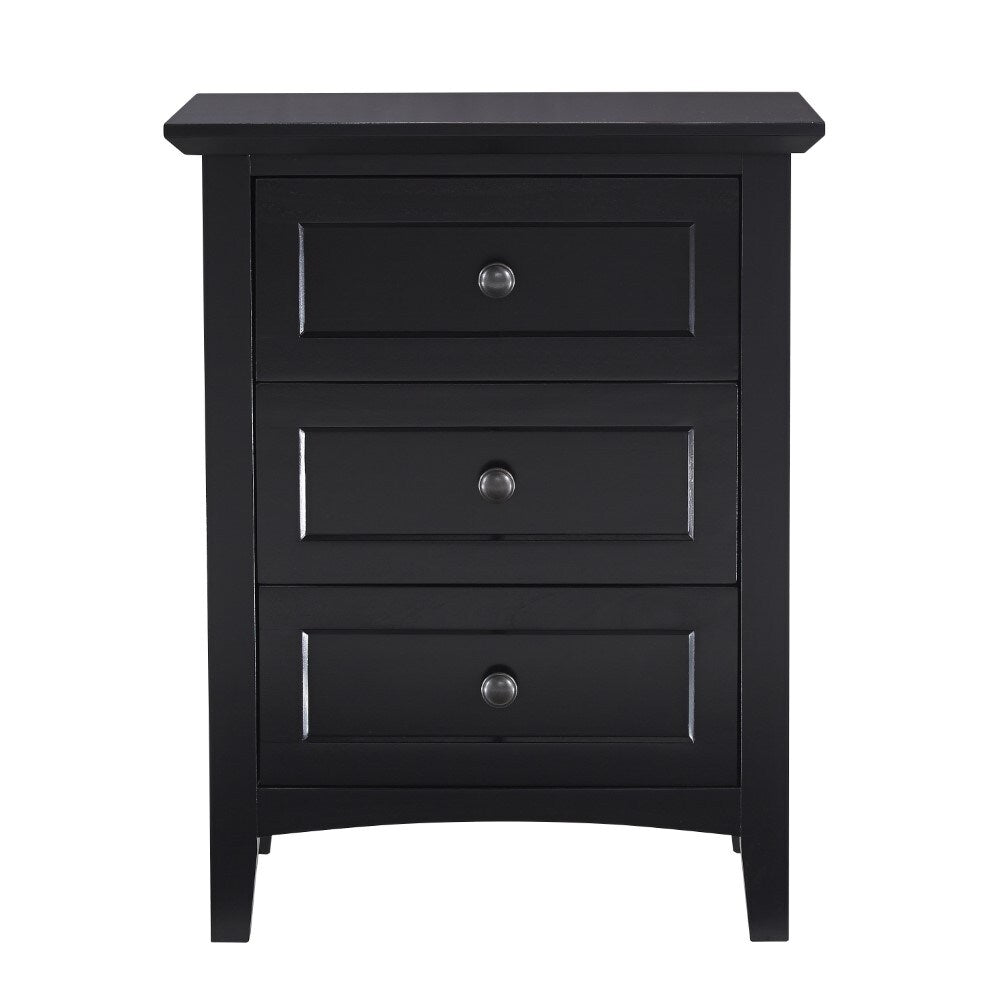 Modus Furniture - Paragon Three Drawer Nightstand in Black - 4N0281 veiw 4