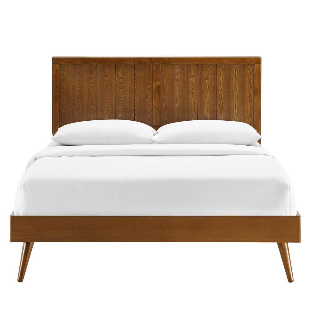 Modway - Alana King Wood Platform Bed With Splayed Legs - MOD-6620-WAL veiw 4