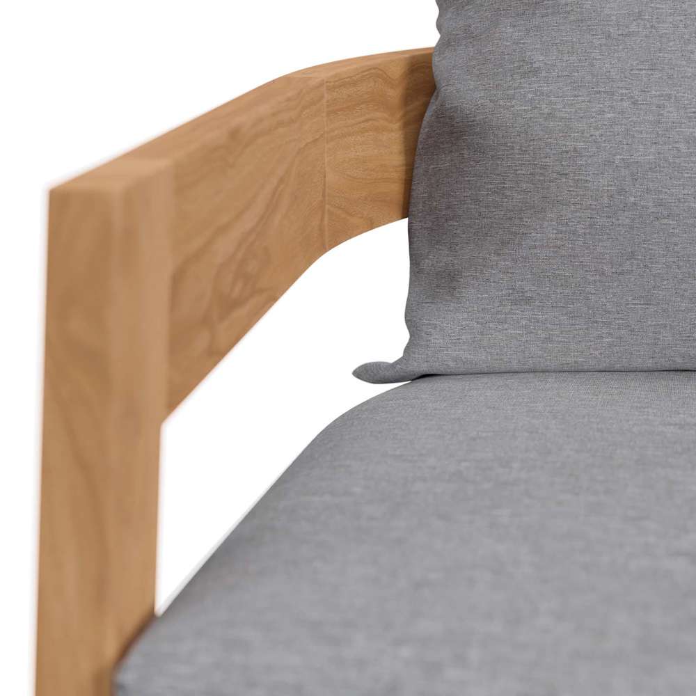 Modway - Brisbane Teak Wood Outdoor Patio Armchair - EEI-5602-NAT-GRY veiw 6