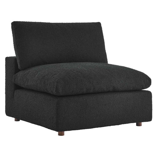 Modway - Commix Down Filled Overstuffed Boucle Fabric Armless Chair - EEI-6257-BLK veiw 2