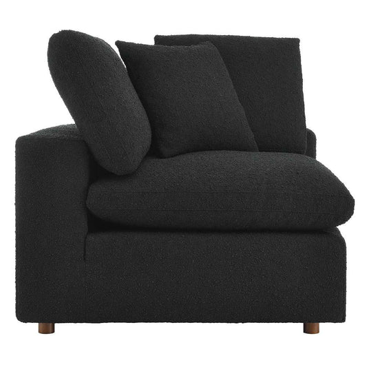 Modway - Commix Down Filled Overstuffed Boucle Fabric Corner Chair - EEI-6259-BLK veiw 2