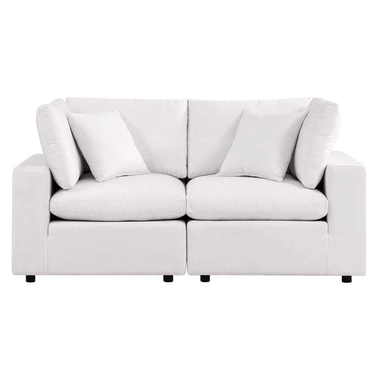 Modway - Commix Overstuffed Outdoor Patio Loveseat - EEI-5576-WHI veiw 2