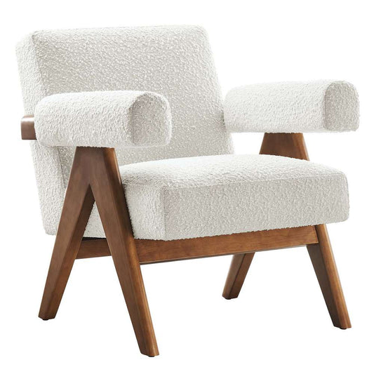 Modway - Lyra Boucle Fabric Armchair - EEI-6502-IVO veiw 2