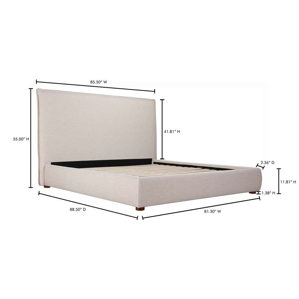 Moes Home - Luzon King Bed Tall Headboard Wheat - RN-1149-34-0 veiw 13