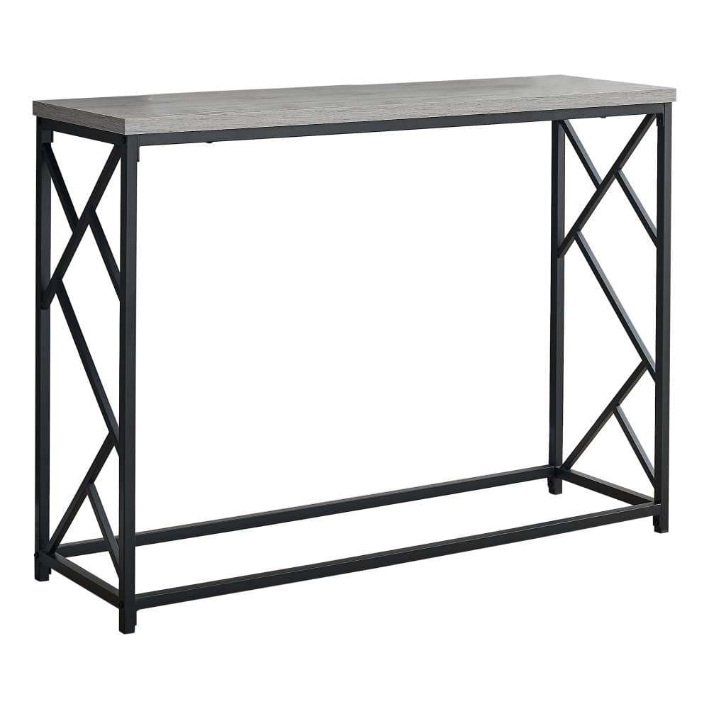 Monarch Specialties - Accent Table, Console, Entryway, Narrow, Sofa, Living Room, Bedroom, Metal, Laminate, Grey, Black, Contemporary, Modern - I-3532 veiw 1