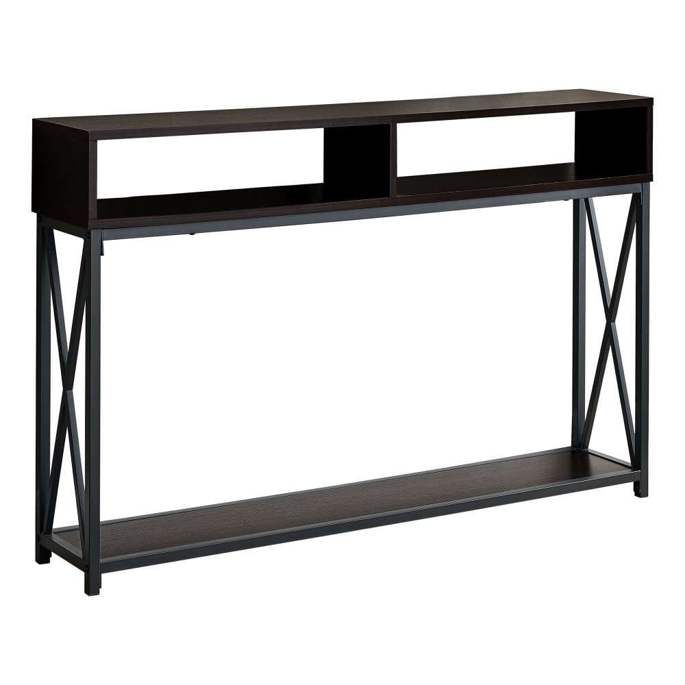 Monarch Specialties - Accent Table, Console, Entryway, Narrow, Sofa, Living Room, Bedroom, Metal, Laminate, Brown, Black, Contemporary, Modern - I-3574 veiw 1