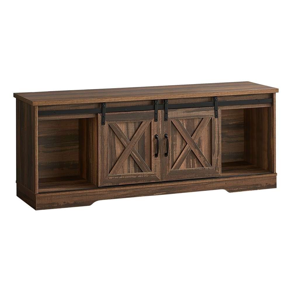 Monarch Specialties - TV Stand, 60 Inch, Console, Media Entertainment Center, Storage Cabinet, Living Room, Bedroom, Laminate, Brown, Transitional - I-2748 veiw 1