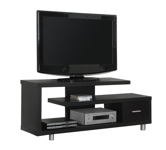 Monarch Specialties - TV Stand, 60 Inch, Console, Media Entertainment Center, Storage Cabinet, Living Room, Bedroom, Laminate, Brown, Contemporary, Modern - I-2572 veiw 2