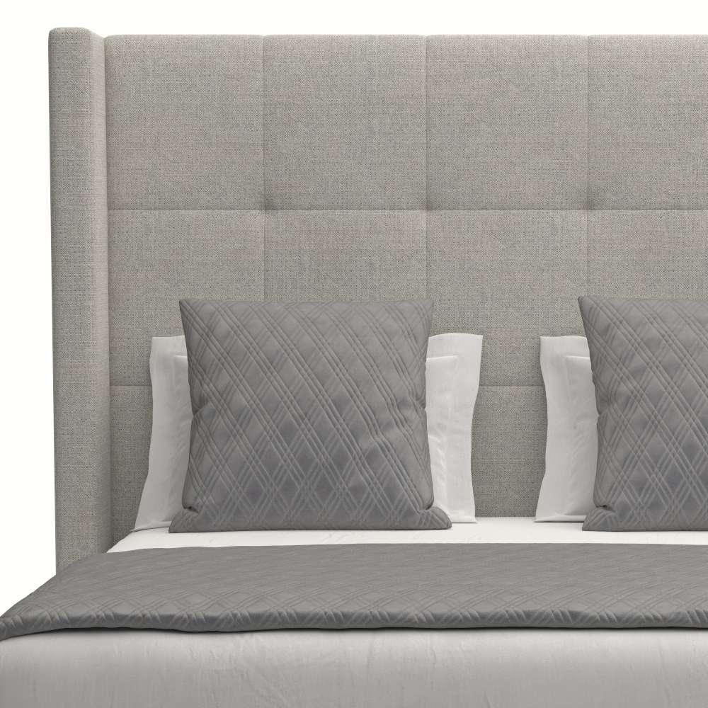 Nativa Interiors - Aylet Button Tufted Upholstered Medium King Grey Bed - BED-AYLET-BTN-MID-KN-PF-GREY veiw 3