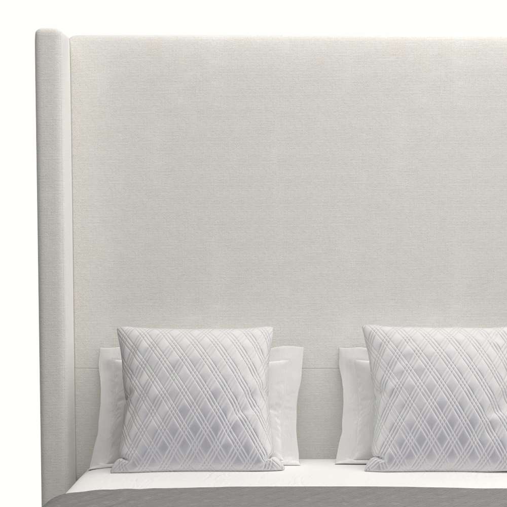 Nativa Interiors - Aylet Plain Upholstered High California King Off White Bed - BED-AYLET-PL-HI-CA-PF-WHITE veiw 3