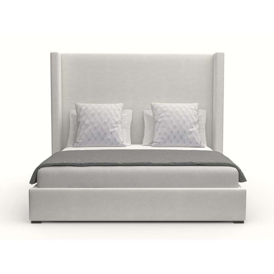 Nativa Interiors - Aylet Plain Upholstered Medium Queen Off White Bed - BED-AYLET-PL-MID-QN-PF-WHITE veiw 2