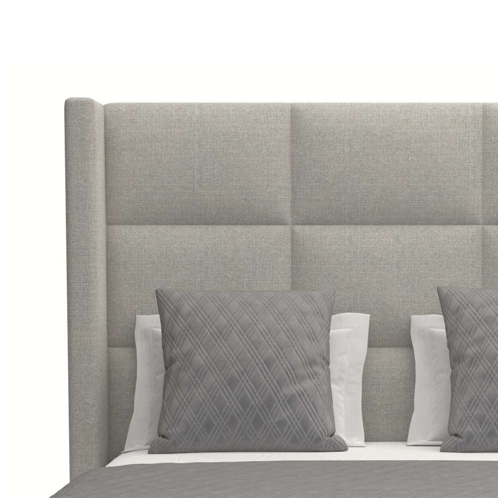 Nativa Interiors - Aylet Square Tufted Upholstered Medium Queen Grey Bed - BED-AYLET-SQ-MID-QN-PF-GREY veiw 3
