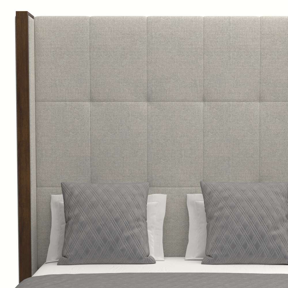 Nativa Interiors - Irenne Box Tufted Upholstered High King Grey Bed - BED-IRENNE-BOX-HI-KN-PF-GREY veiw 3