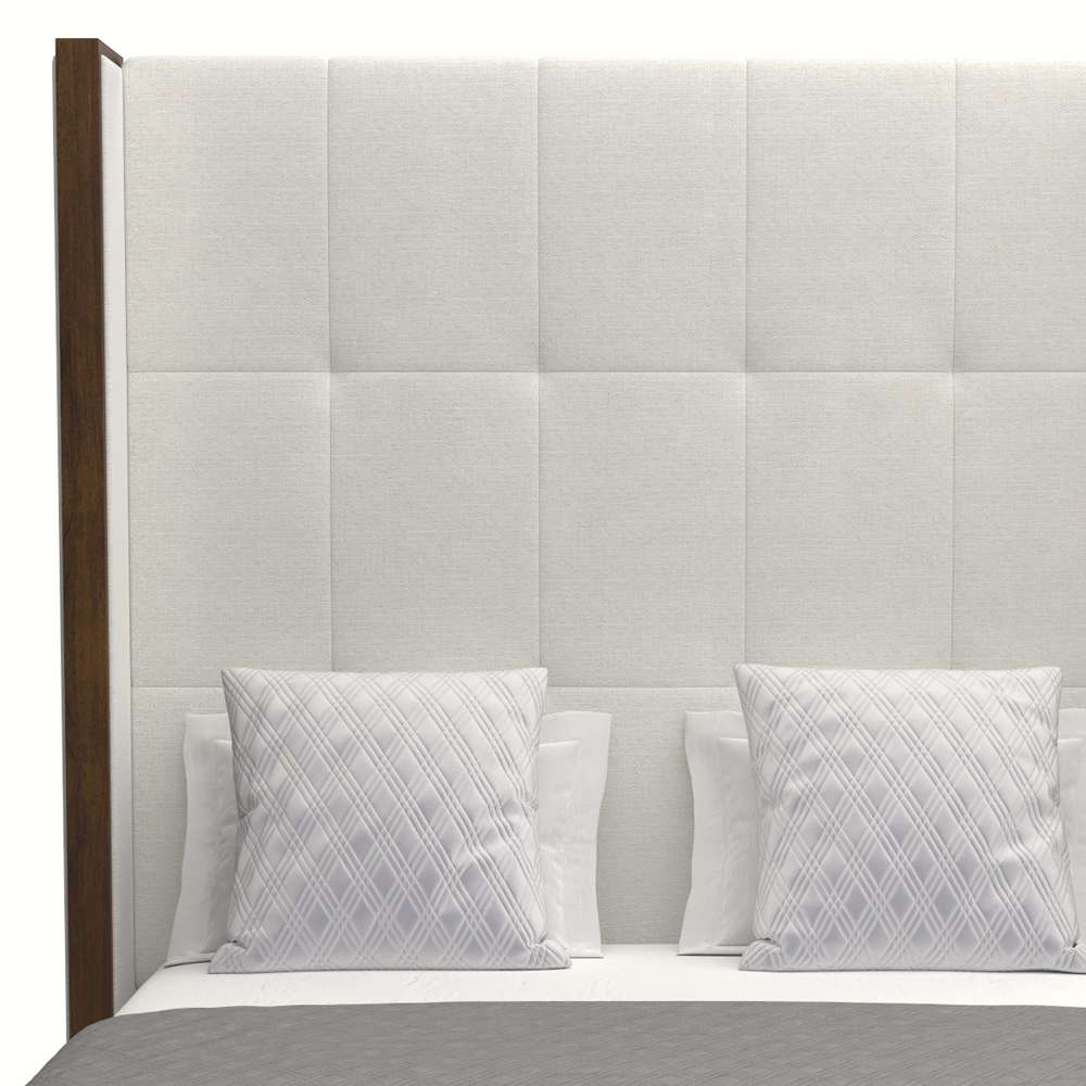 Nativa Interiors - Irenne Box Tufted Upholstered High Queen Off White Bed - BED-IRENNE-BOX-HI-QN-PF-WHITE veiw 2