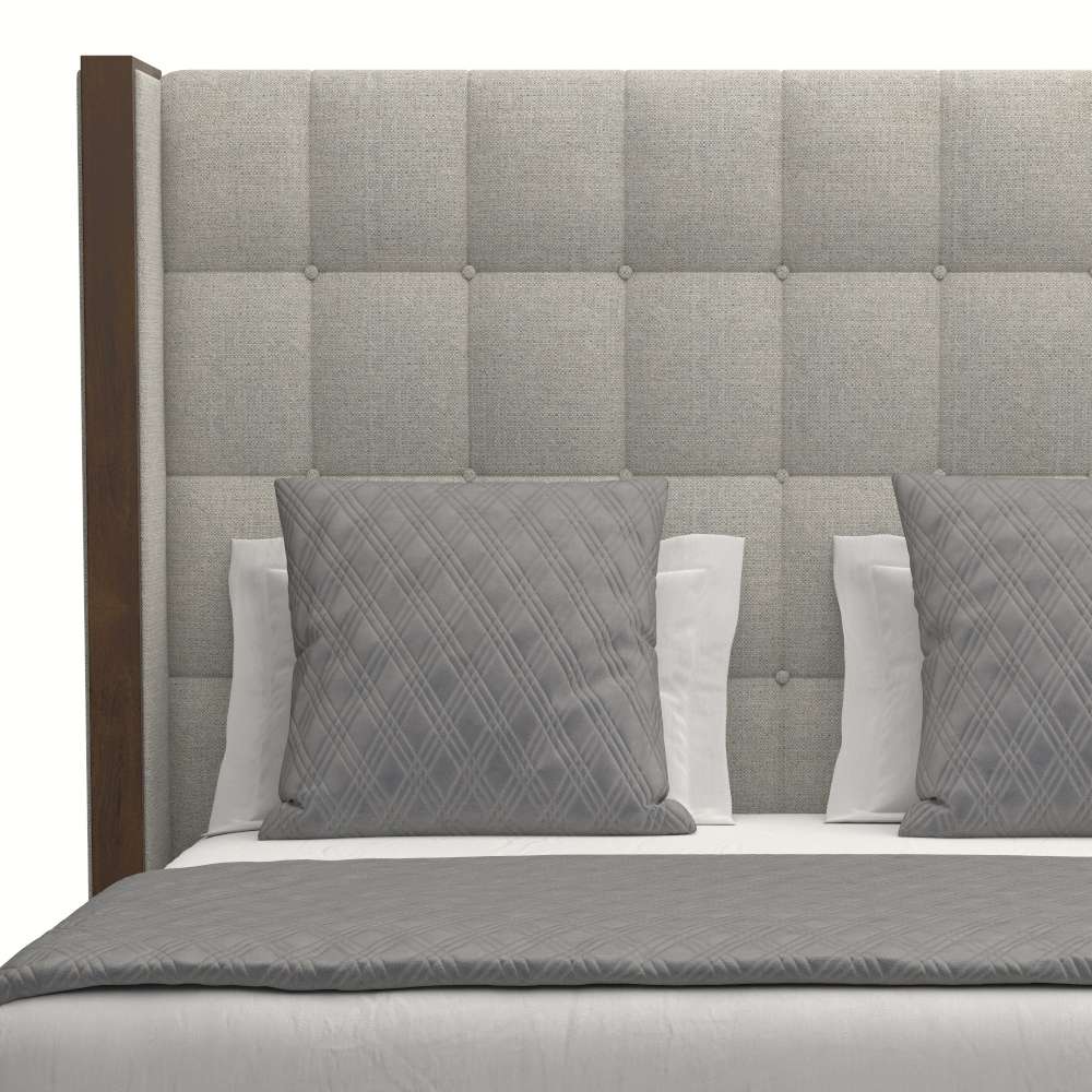 Nativa Interiors - Irenne Box Tufted Upholstered Medium California King Grey Bed - BED-IRENNE-BOX-MID-CA-PF-GREY veiw 3