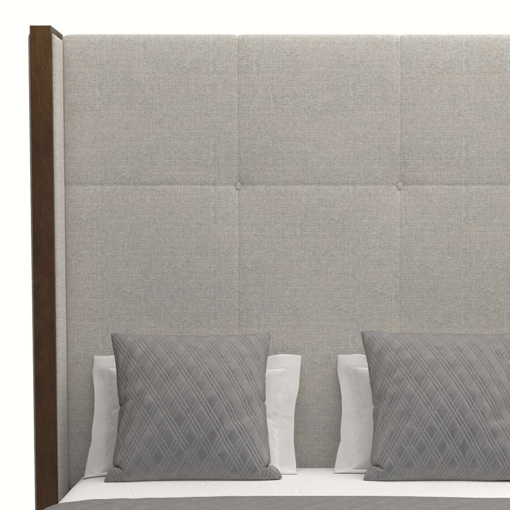 Nativa Interiors - Irenne Simple Tufted Upholstered High Height California King Grey Bed - BED-IRENNE-ST-HI-CA-PF-GREY veiw 3