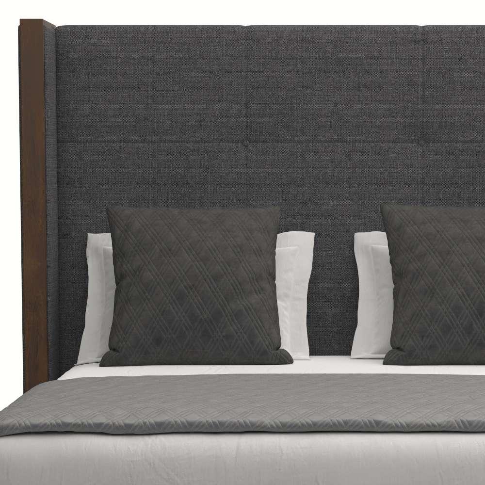 Nativa Interiors - Irenne Simple Tufted Upholstered Medium California King Charcoal Bed - BED-IRENNE-ST-MID-CA-PF-CHARCOAL veiw 3