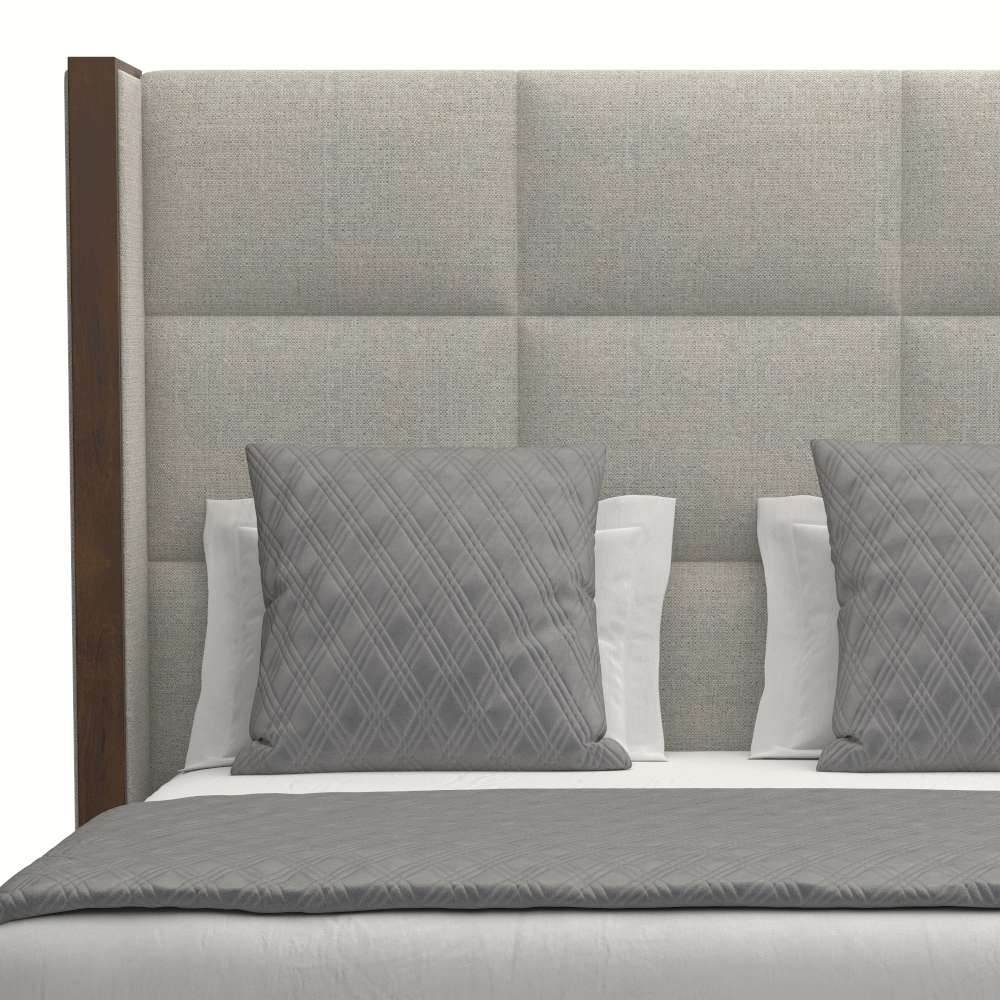 Nativa Interiors - Irenne Square Tufted Upholstered Medium King Grey Bed - BED-IRENNE-SQ-MID-KN-PF-GREY veiw 3
