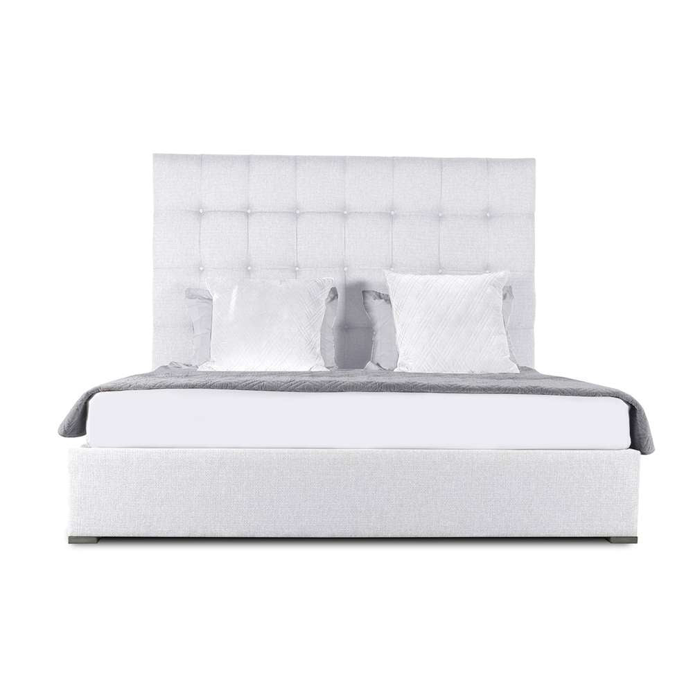 Nativa Interiors - Moyra Box Tufted Upholstered Medium King Off White Bed - BED-MOYRA-BOX-MID-KN-PF-WHITE veiw 1