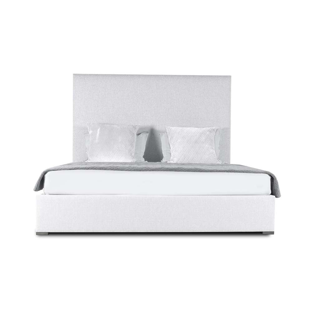Nativa Interiors - Moyra Horizontal Channel Tufted Upholstered Medium King Off White Bed - BED-MOYRA-HC-MID-KN-PF-WHITE veiw 1