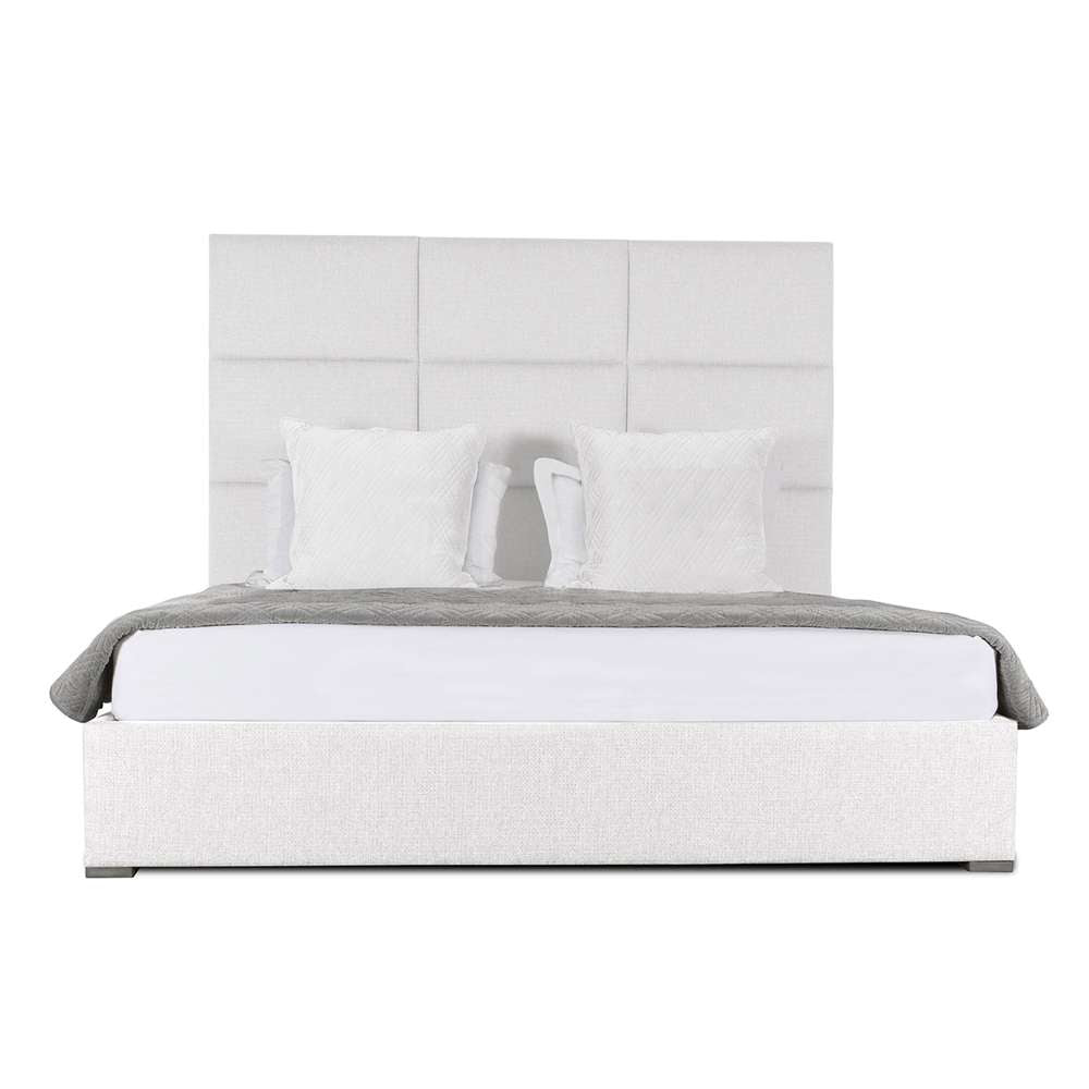 Nativa Interiors - Moyra Square Tufted Upholstered Medium California King Off White Bed - BED-MOYRA-SQ-MID-CA-PF-WHITE veiw 1