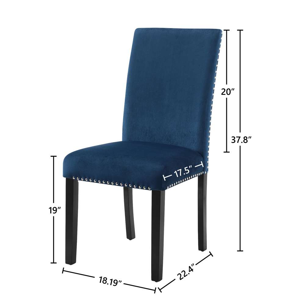 New Classic Furniture - Celeste Dining Chair-Blue (Set of 2) - D400-20-BLU veiw 6