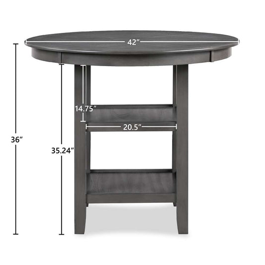 New Classic Furniture - Cori Counter 5 Pc Set-Gray - D1719-52S-GRY veiw 2