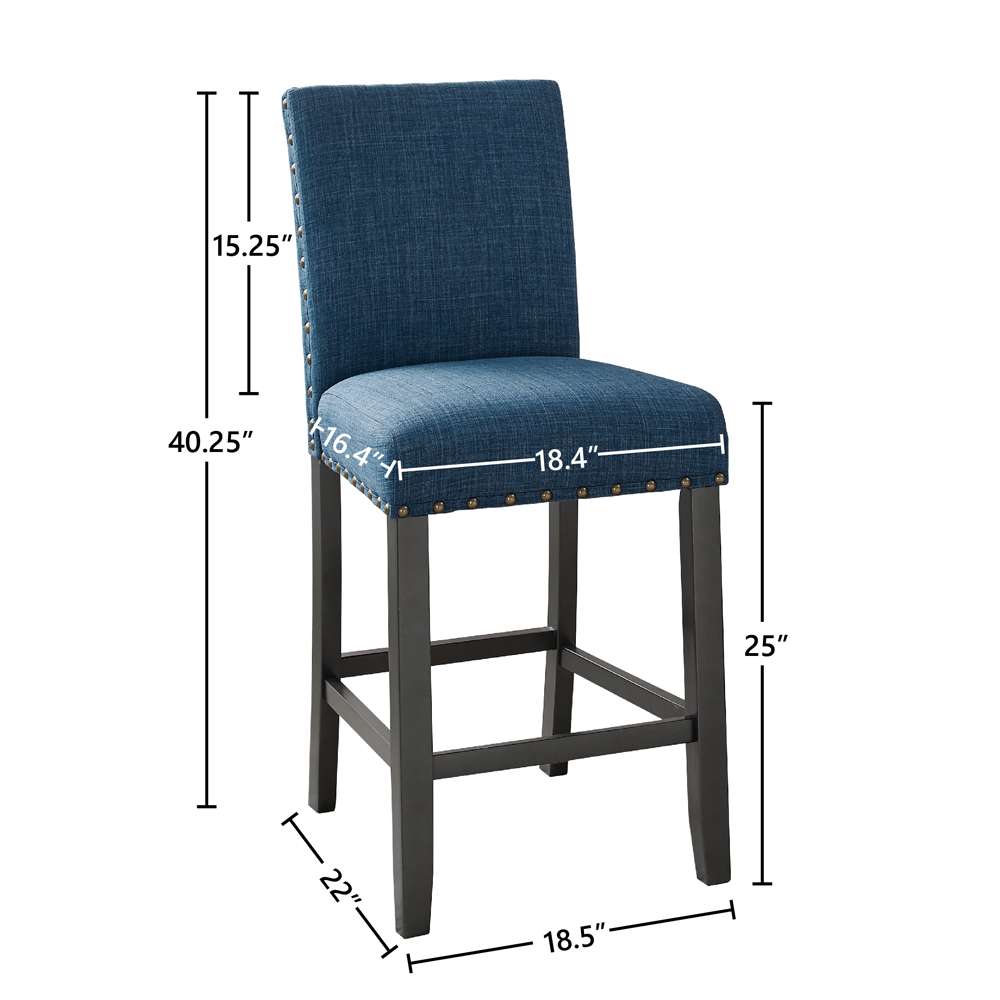 New Classic Furniture - Crispin Marine Blue Counter Chair (Set of 2) - D162-CS-MAR veiw 4