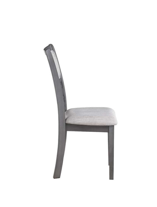 New Classic Furniture - Gia 5Pc 48in Rect. Dining Table & 4 Chairs-Gray - D1701-548-GRY veiw 2