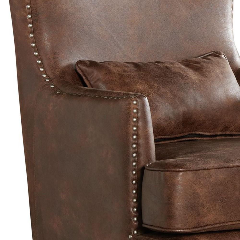 Picket House Furnishings - Elia Chair with Chrome Nails In Sierra Toffee - UKR3002100 veiw 4