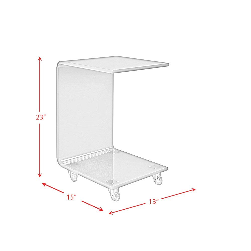 Picket House Furnishings - Peek Acrylic Snack Table in Pink - CIR800STE veiw 7
