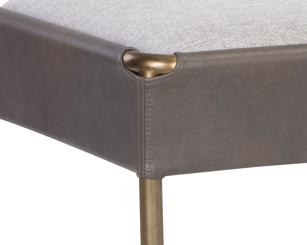 Sunpan - Ikon Bellevue Bench - Belfast Heather Grey / Bravo Ash - 106404 view 6