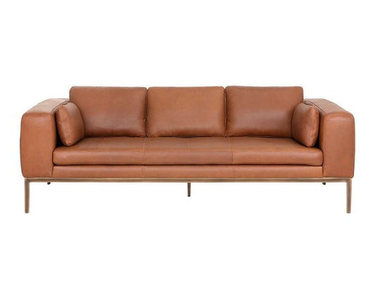 Sunpan - Irongate Burr Sofa - Behike Saddle Leather - 106139 veiw 2