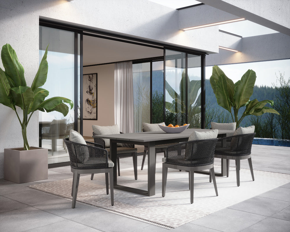 Sunpan - Capri Dining Armchair - Natural - Gracebay Grey - 109476 view 8