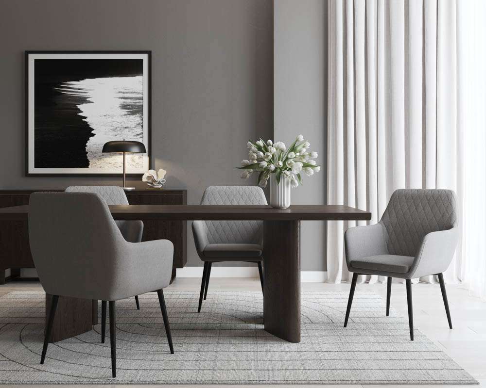 Sunpan - Urban Unity Jayna Dining Armchair - Black - Polo Club Stone - 104041 veiw 4