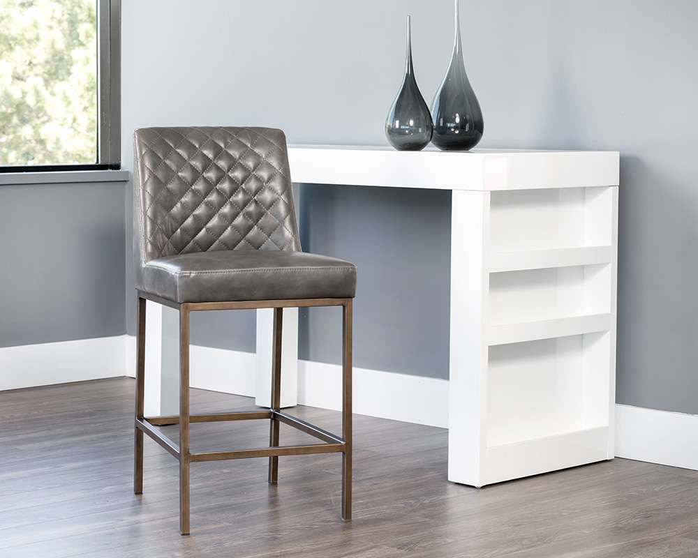 Sunpan - 5West Leighland Counter Stool - Overcast Grey - 104908 veiw 4