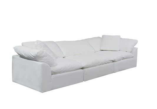 Sunset Trading - Contemporary Puff Collection 3PC Modular Sectional Sofa White - SU-1458-81-2C-1A veiw 2
