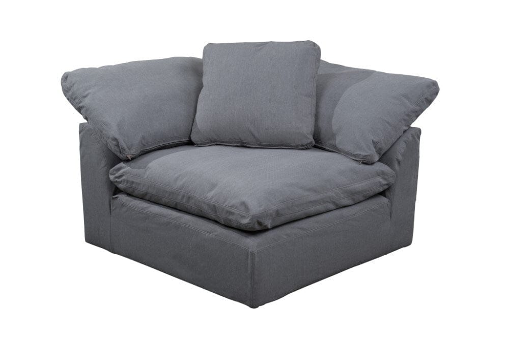 Sunset Trading - Contemporary Puff Collection 44in Square Slipcovered Modular Chair Gray - SU-145851-391094 veiw 1