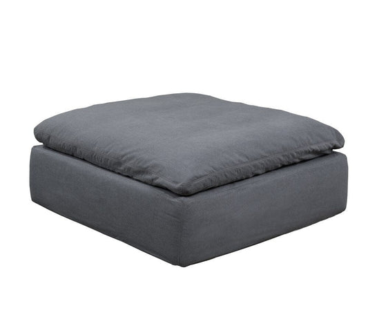 Sunset Trading - Contemporary Puff Collection 44in Square Slipcovered Sectional Modular Ottoman Gray - SU-145830-391094 veiw 2