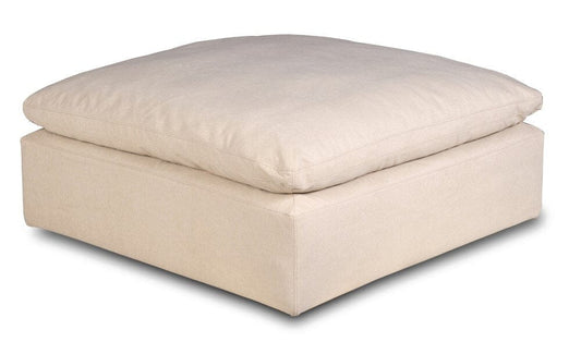 Sunset Trading - Contemporary Puff Collection 44in Square Slipcovered Sectional Modular Ottoman Tan/Beige - SU-145830-391084 veiw 2