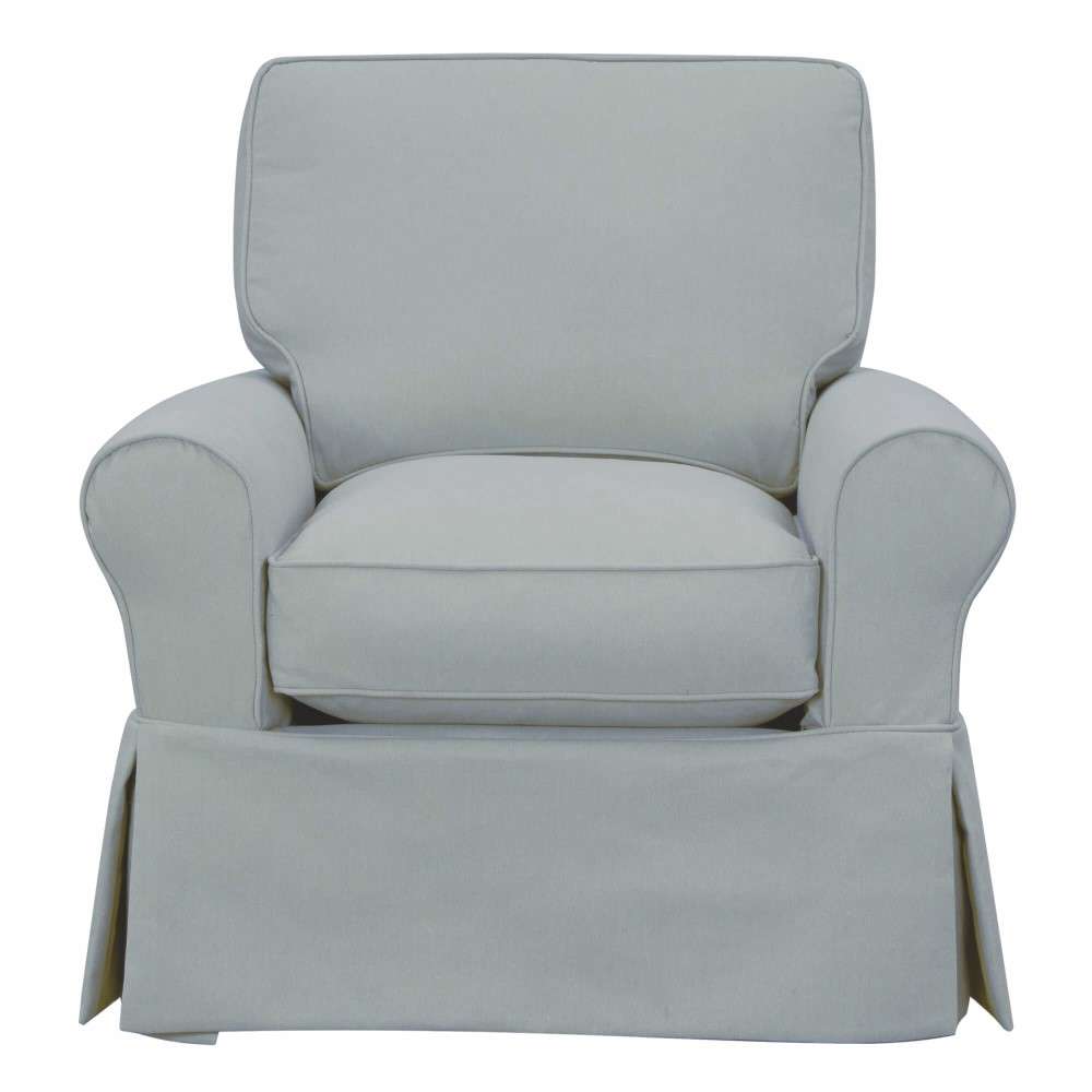 Sunset Trading - Horizon Slipcovered Swivel Rocking Chair Stain Resistant Performance Fabric Ocean Blue - SU-114993-391043 veiw 1
