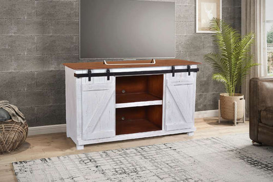 Sunset Trading - Stowe Barn Door Console Rustic Brown - HH-2130-060_CLOSEOUT veiw 2