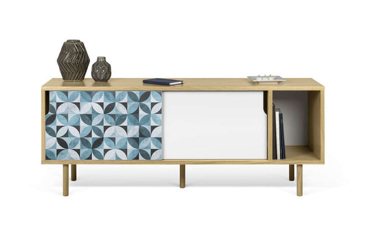 TEMAHOME - Dann 165 Tiles Petal Sideboard in Oak / Pure White & Vinyl / Oak - 9500404771 veiw 2
